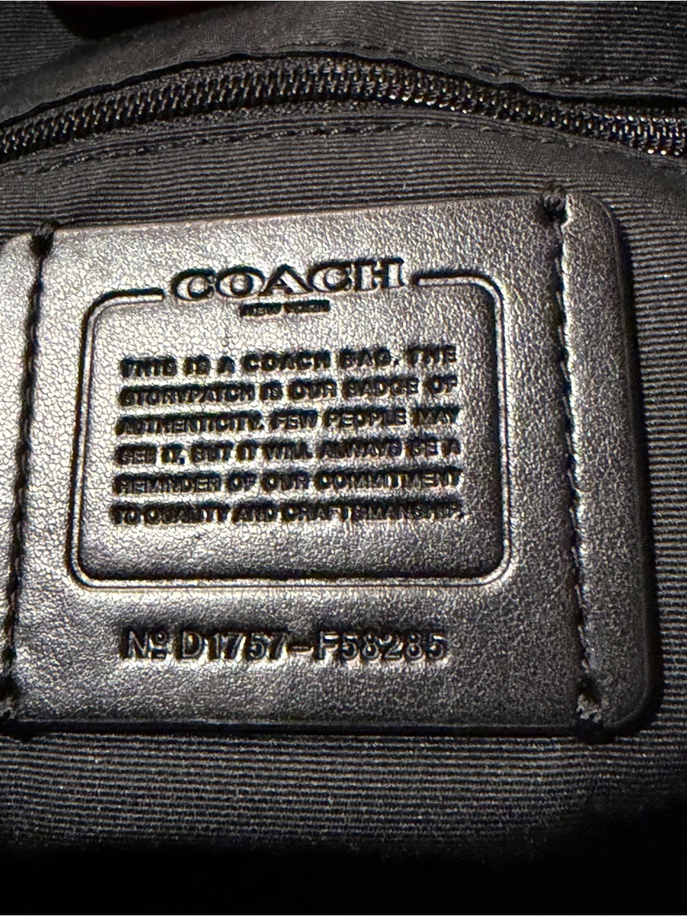 Coach Signature Black/Smoke File Crossbody Bag F58285 - EUC - Picture 12 of 12